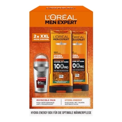 Afbeelding van L&#039;Oréal Men Expert Hydra Energy Box, 3 dlg., douchegel &amp; deodorantbescherming in een doos