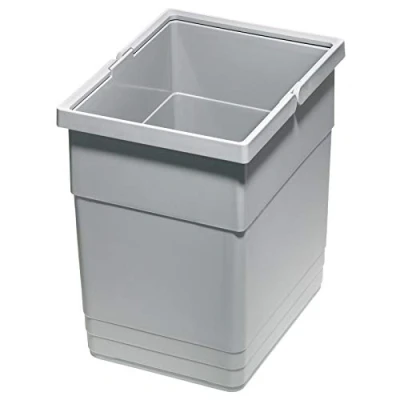 Afbeelding van Ninka eins2vier Afvalbak 13,5 L 275 x 210 280 mm grijs aluminium