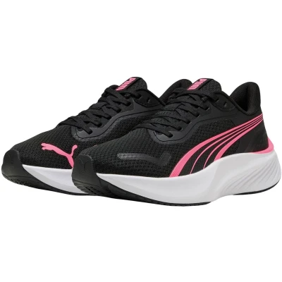 Afbeelding van Puma Unisex Pounce LITE Road hardloopschoen, zwart zon geslagen, 6 UK, Zwarte 39 EU