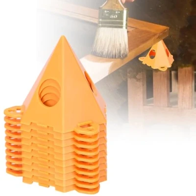 Afbeelding van 10 Stks Schilders Piramide Stands Geperforeerd Houtwerk Verf Driehoekige Plastic Voetstandaard Houtbewerking Vast Statief Kast Deur Risers voor Canvas Gieten