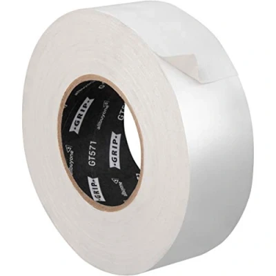 Afbeelding van GRIP Eventbasics Gaffa Tape GT 571 Professionele weefseltape, wit, 50 mm x m, zeer hoge kleefkracht, met weefsel versterkte allround plakband voor repareren, bundelen en bevestigen