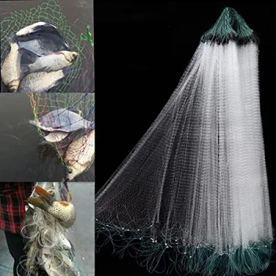 Afbeelding van Visval 1 m x 20 visnet met vlotter, visval, monofilament, kleine mesh uitrusting (3 vingers)