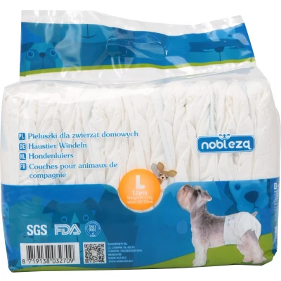 Afbeelding van Nobleza 48KHC Wegwerp Hondenluiers L L49 x 33 cm 12 stuks