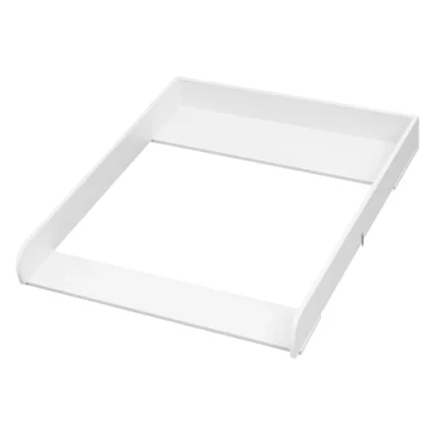 Afbeelding van WOLTU aankleedopzetstuk, aankleedtafelopzetstuk 70x10x 80 cm, voor commode (diepte: 47,5 50 cm), met metalen gespen, anti tip riem wandmontage, Wit