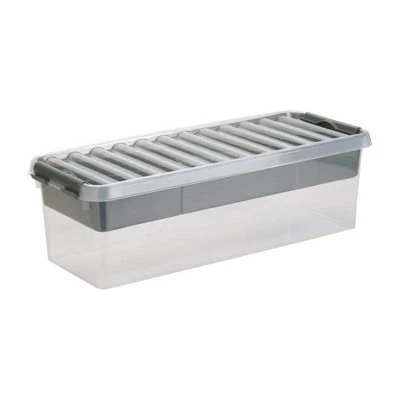 Afbeelding van SUNWARE Q Line Multi Box met tray 9,5 Liter 485 x 190 147mm transparant/grijs