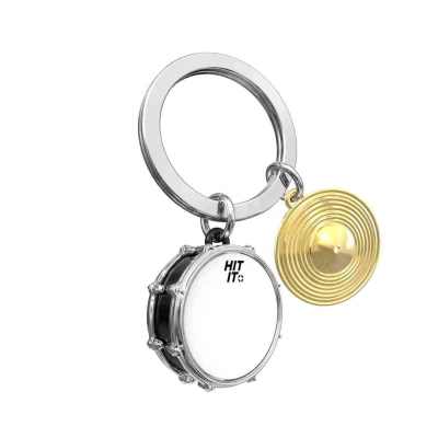 Afbeelding van Metalmorphose Sleutelhanger Music Drums Drumstel Zilver Goud Nice thingZ