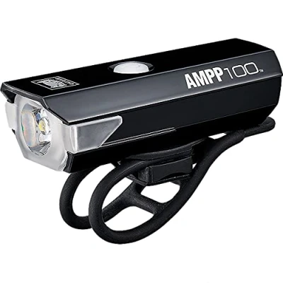 Afbeelding van CatEye AMPP100 Koplamp Fiets Fietsverlichting Max. 100 Lumen Brandduur 3,5 tot 35 uur USB Oplaadbaar Spatwaterbestendig Twee Lichtmodi