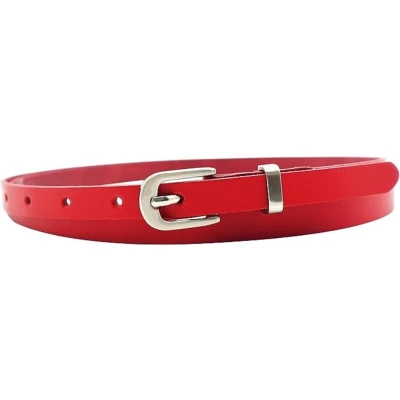 Afbeelding van Fana Belts Leren Dames Riem Rood Heup en Tailleriem Leer Taillemaat 95