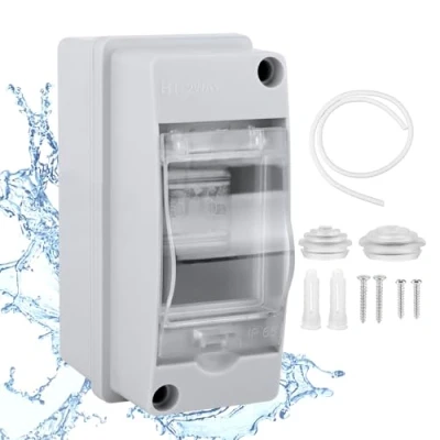 Afbeelding van Verdelerbehuizing, waterdicht, IP65, 2 modules, behuizing voor buiten, ABS kunststof, elektriciteit, communicatie, tuin