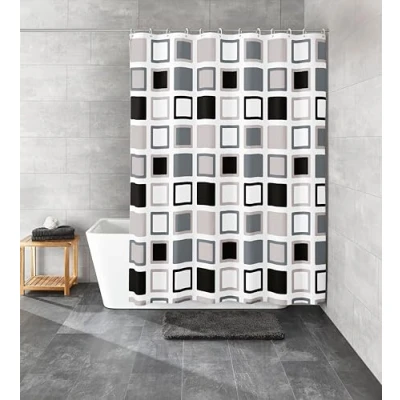 Afbeelding van Kleine Wolke douchegordijn Clipper antraciet grijs 180x200 cm