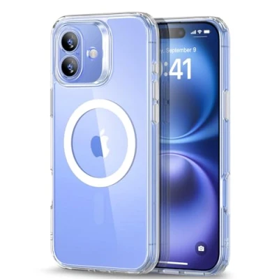 Afbeelding van ESR Classic Pro HaloLock Hoesje + Tempered Glass Geschikt voor Apple iPhone 16 Plus Back Cover Compatibel met MagSafe Screen Protector Camera Bescherming Transparant