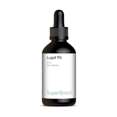 Afbeelding van Supersmart Lugol 1% Jodiumoplossing Essentieel voor hormonaal evenwicht en gezondheid van de schildklier 50 ml, 1000 druppels