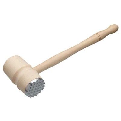 Afbeelding van KC Blue Houten Vleeshamer, Dubbele Kop, Tenderizer, 31 centimeter (12&quot;) Beukenhout en Metaal
