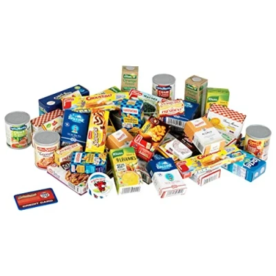 Afbeelding van Theo Klein 7206 Online accessoireset winkelcentrum Met Franse producten I doosjes en blikken voor de winkel Speelgoed kinderen vanaf 3 jaar