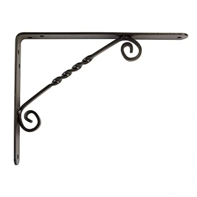 Afbeelding van AMIG Plankdrager/steun/beugel Decoratief metaal zwart H150 x B125 mm Tot 145 kg Plankdragers