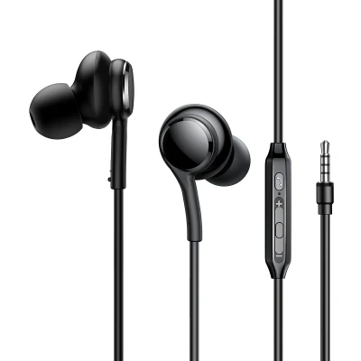 Afbeelding van Joyroom In Ear Oordopjes Oortjes met draad en microfoon 120cm kabel Zwart