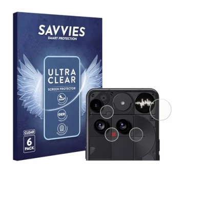 Afbeelding van Savvies Screenprotector voor Nothing Phone (3) (ALLEEN Camera Lens) Folie Beschermfolie transparant (6 Stuks)
