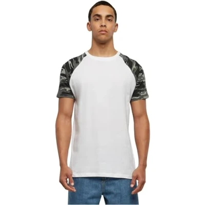 Afbeelding van Urban Classics Raglan Contrast Tshirt print, Heren, Maat: XXL, White
