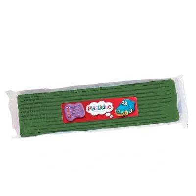 Afbeelding van Plasticine One Colour Slab 400g Groen #08, modelleermateriaal voor kinderen, gemakkelijk te vormen en vormen, sculpturen, modellen stop motion animaties