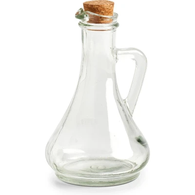 Afbeelding van Zeller azijn/olie fles glas 270 ml met kurk Olie en azijnstellen