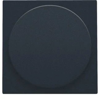 Afbeelding van NIKO FLUSH MOUNTED DIMMER AFWERKINGSSET VOOR UNIVERSELE DRAAIDIMMER PLUS OF UITBREIDING ZWART GECOAT