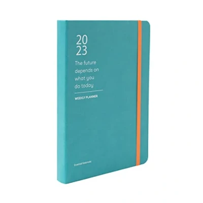 Afbeelding van Kokonote AAKOSVA5CF2304 Kleur Fun Blauw A5 Agenda 2023 Weekplanner 13 maanden weekagenda Afsprakenplanner Weekoverzicht