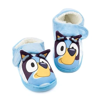 Afbeelding van Bluey Pantoffels Kinderen Peuters Meisjes Jongens Geanimeerde Blauwe Heeler Puppy 3d Oren Huis Schoenen Ondersteunende Riem Met Synthetische Zool Televisieprogramma Voor