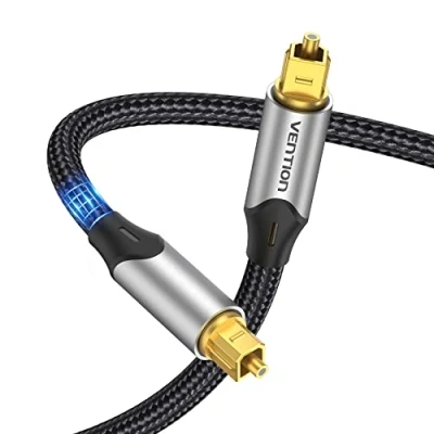 Afbeelding van VENTION Optische Audiokabel (1M) Toslink Digitale Nylon Gevlochten Kabel S/PDIF 2 Vergulde Stekker voor Soundbar, Thuisbioscoop, Hifi Installatie, PS4, Xbox, en TV