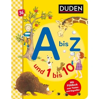 Afbeelding van Duden 36+: A bis Z und 1 10: Mit Fühllack zum Tasten Begreifen Buchstaben Zahlen lernen für Kinder ab 3 Jahren