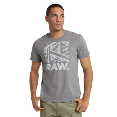 Afbeelding van G Star RAW heren Essential T shirt van biologisch katoen in de kleur Groen, maat: M