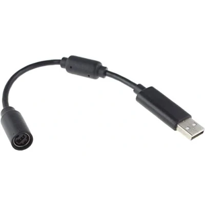 Afbeelding van baolongking USB Breakaway Kabel Koord voor Microsoft Xbox 360, PC Gamepad Controller Adapter (zwart)