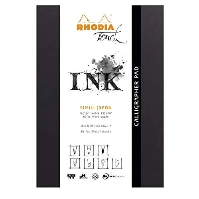 Afbeelding van Rhodia Touch Calligrapher Pad A5 ivoorkleurig papier