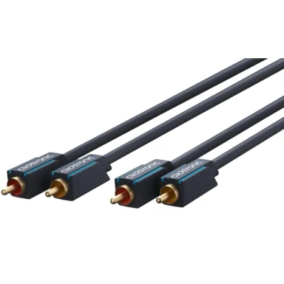 Afbeelding van Clicktronic Casual cinch coaxiale stereo audiokabel (2x stekker/2x stekker) 3 m
