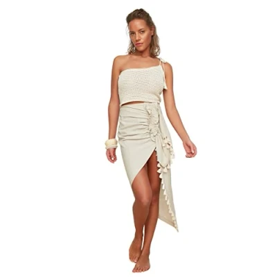 Afbeelding van Trendyol TBESS21ET0529 Volwassenen Vrouwen Beige 36