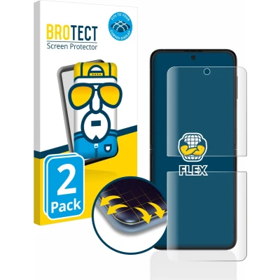 Afbeelding van BROTECT Screenprotector voor Samsung Galaxy Z Flip 3 5G Folie Beschermfolie transparant volledig dekking (2 Stuks)