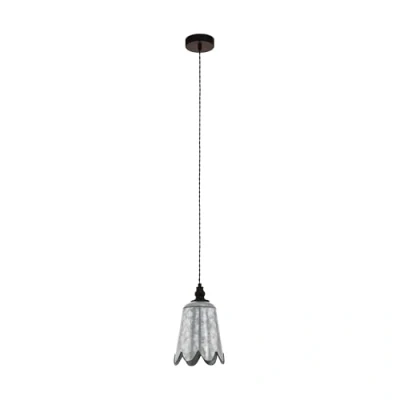 Afbeelding van EGLO Karhold Hanglamp, 1 lichtpunt, vintage, industrieel, retro, hanglamp van staal, zink, antiek bruin, eettafellamp, woonkamerlamp hangend met E27 fitting
