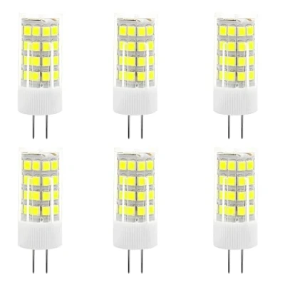Afbeelding van 6 Pack G4 AC/DC 12V LED lamp, 5 watt, 500 lumen, koel wit 6000K, 360 stralingshoek, 50W equivalent, halogeen/Xenon/gloeilamp vervangende niet dimbaarUK voorraad