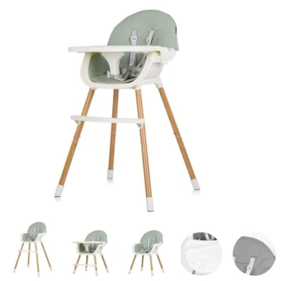 Afbeelding van Chipolino kinderstoel Rio 2 in 1, antislip poten 5 punts gordel, kleur: groen