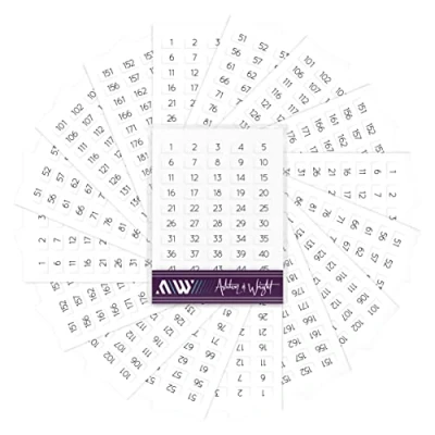 Afbeelding van Ashton and Wright 1 200 Genummerde Stickers 800 Easy Peel Labels 13 x 8mm Wit