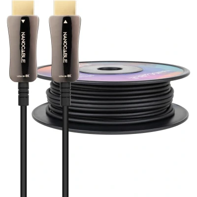 Afbeelding van HDMI Kabel NANOCABLE 10.15.2150 8k ultra hd 48 gbit/s 50 m Zwart