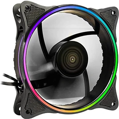 Afbeelding van Inter Tech FX 908B RGB PC ventilator Zwart Incl. LED verlichting