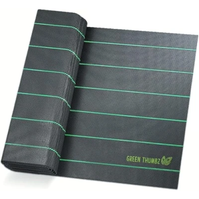 Afbeelding van Anti onkruid Worteldoek Gronddoek Doek voor Onkruidbestrijding Onkruiddoek Tuinvlies Dikke Kwaliteit 1M x 5M