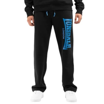 Afbeelding van Lonsdale Heren joggingbroek normale pasvorm HERDLEY zwart/blauw M