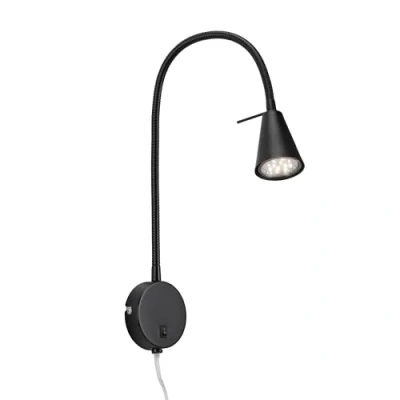 Afbeelding van Briloner Leuchten COMFORT LIGHT Wandlamp met Zwanenhals LED 4W incl Flexarm GU10 Zwart