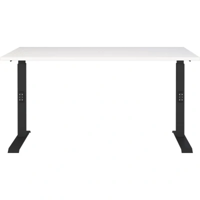 Afbeelding van Germania Downey 140 cm Wit / Zwart Zit Sta Bureautafel