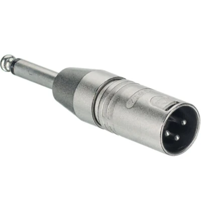 Afbeelding van Neutrik Adapter XLR(M)/6.35 Jack mono NA2MP