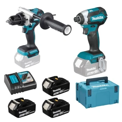 Afbeelding van Makita DLX2418TJ 18 V Combiset voor zwaardere (klop)boor en (slag)schroefklussen