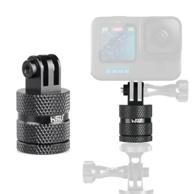 Afbeelding van HSU 360 graden statiefadapter voor GoPro, aluminiumlegering houders Hero 12/11/10/9/8/7/6/5/4/3 actiecamera&#039;s