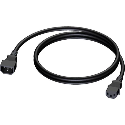 Afbeelding van Procab CAB480 C13 C14 stroomkabel voor UPS/PDU 3x 1,5mm / zwart 1 meter