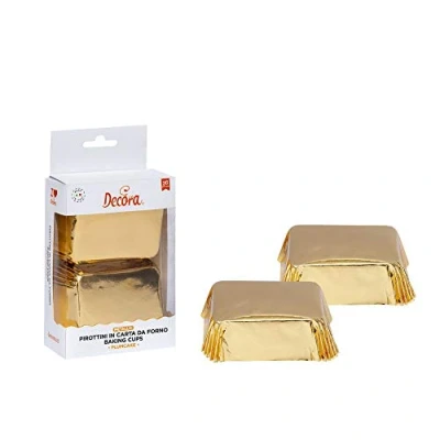Afbeelding van Mini Plumcake Bakvorm Goud 80x50x32(h) mm 20 stuks